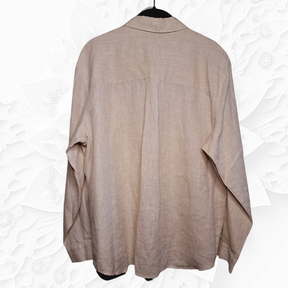 HOST PICK New! Vintage Liz Claiborne Lizsport Petite 100% Linen Collared Button - Picture 2 of 4